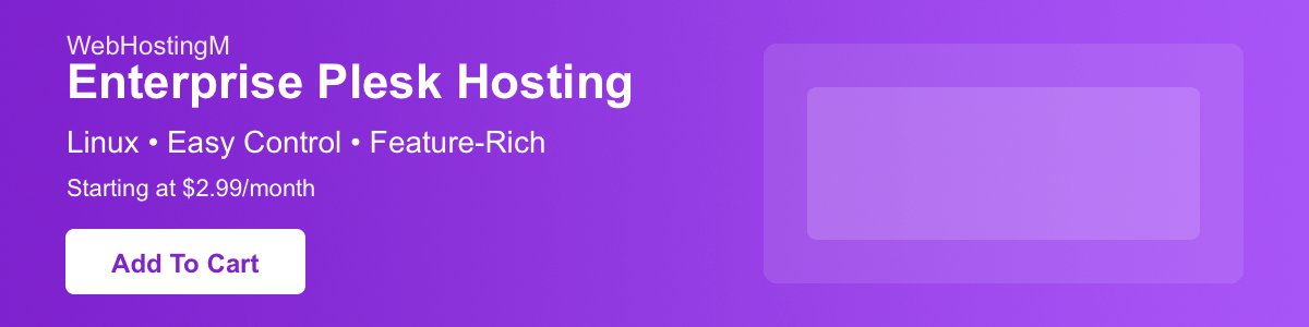 Best Plesk Hosting Service From WebHostingM